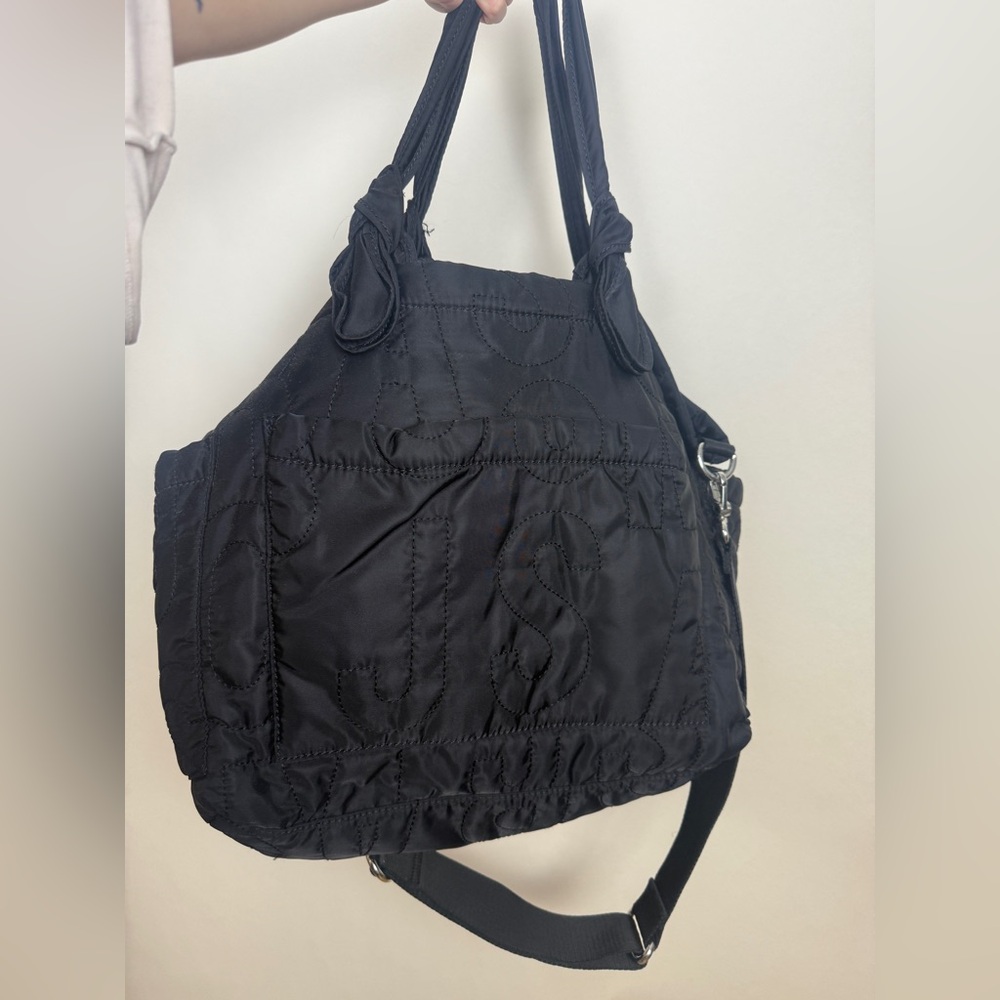 Marc Jacobs Black Quilted travel Tote Bag Overnight bag Crossbody strap - Picture 9 of 15